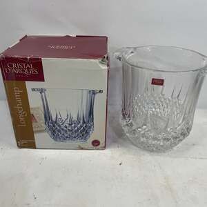 Cristal D'Arques Durand Longchamp Crystal vintage champagne Ice bucket 8” heavy